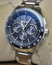 Seiko Brightz Radio Solar Chronograph Watch 18cm wrist 18cm/7.1in