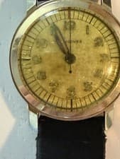 1940’s?  Longines Military 14k Solid gold (tested) mens watch runs perfect Rare