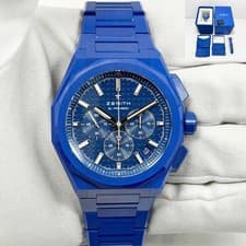 Lnib Zenith Defy Skyline 160TH Anniversary 49.9502.3600 42MM Blue Ceramic B/p