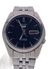 SEIKO Automatic Watch Analog Stainless BLK SLV 7S26 01V0