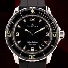2018 Blancpain Fifty Fathoms Automatique 45mm Black Dial SS Case B&P Full Set