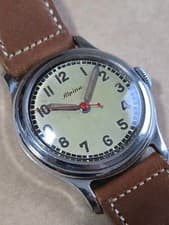 Alpina Cal588 1940s Manual Wind Watch 30mm FB Borgel Case Vintage Working