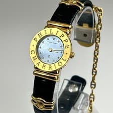 PHILIPPE CHARRIOL St Tropez 12P Diamond Shell Watch 24.5mm 16cm 6.30in Working