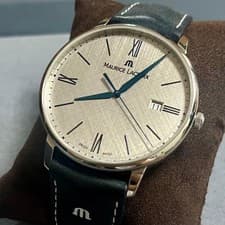 MAURICE LACROIX Eliros Date Quartz Watch 40mm Silver Dial Dress