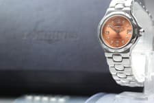 [NEAR MINT w/ Box] Longines Conquest L1.131.4 25mm Orange Dial Qz Women's Watch