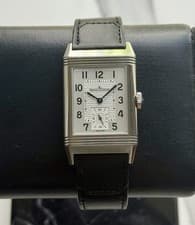 Jaeger-LeCoultre Reverso Silver Small Seconds Men's Watch Q3858522 Full Set