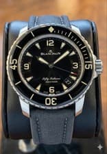 Blancpain Fifty Fathoms Titanium Auto 45mm Black Dial Watch 5015-12B30-B52A