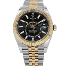 ROLEX Sky-Dweller 42mm Steel 18K Yellow Gold Black Dial 336933