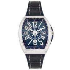 Franck Muller Vanguard Yachting Stainless Steel Blue Dial 44mm V45SCDT Full Set
