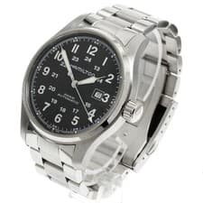 Hamilton Khaki Field H706250 Black Dial Automatic Men's Watch Used Working #99