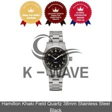 Hamilton Khaki Field Quartz 38mm Stainless Steel Black Express