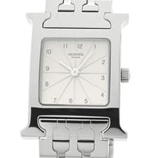 Hermes Ladies H Watch Mini 21mm H1.210 Box Included Silver Dial Quartz Watch Us