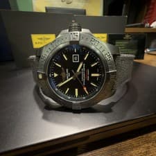 Breitling Avenger Blackbird 48MM Titanium Canvas Strap Men's Watch V1731010 BD12