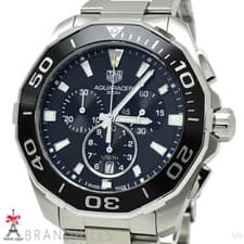 TAG HEUER Men s Aquaracer Quartz Chronograph SS Black Dial CAY111A.BA0927     Us