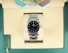 Rolex Explorer 114270 Black Dial SS Oyster With Open Papers 36mm