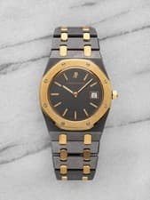 Vintage 1990s Audemars Piguet Royal Oak 56175tt Two Tone Grey Dial Quartz 33mm