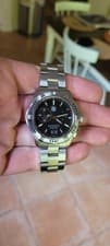 Tag Heuer WAP111Z.BA0831 Mens Aquaracer Alarm Watch Black Silver Stainless Steel
