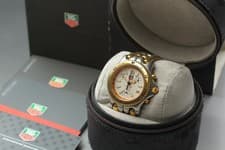 【N MINT w/BOX】 TAG HEUER S35.006 Chronograph White Quartz Men's Watch From JAPAN