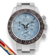 Rolex Daytona 116506A Ice Blue Baguette 3P Diamond Chronograph