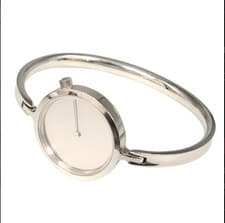 Georg Jensen Vivianna torun 326 Quartz  Mirror Dial Bangle Watch Size M Used JPN
