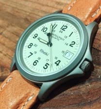 Hamilton Khaki 9445B Quartz Lancaster Engraved White Dial Military Vintage Watch