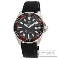 TAG HEUER WAY201N Aquaracer Caliber 5 Watch SS Rubber Men s Used