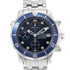 Omega Seamaster Diver 300 M 2599.80.00 41mm Blue Dial Steel Mens Watch Card 2010