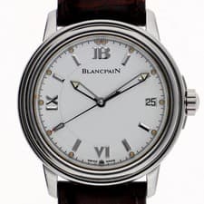 Blancpain 2100-1127 Ultra slim WATCH white SS/leather AT