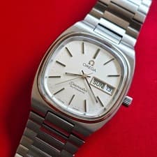 VINTAGE 1982  MEN  OMEGA  SEAMASTER  CAL  1020   AUTOMATIC  DAY  DATE  SERVICED