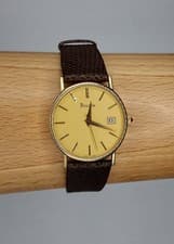 Vintage 14k Solid Gold Bulova Men's Watch. Ford Presentation Watch. New Battery