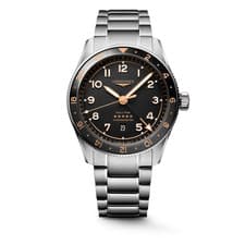 Longines Spirit Zulu Time Automatic 42 MM Steel And Ceramic Watch L38124506