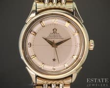 1952 Omega Constellation Pie Pan Honeycomb Gold Capped Cal 354 Mens Watch p24205
