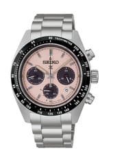 Seiko SSC963 Prospex Speedtimer Chrono Steel 39 mm Pink Dial Solar Men's Watch