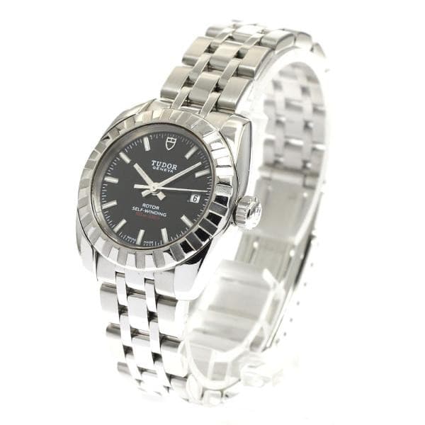 TUDOR CLASSIC DATE 22010 28mm SS Black Dial Automatic Date #C562