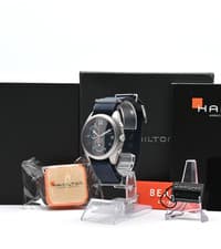 [N MINT w/Case] HAMILTON H893020 BEAMS 40th Khaki Pilot Chronograph Men's Watch