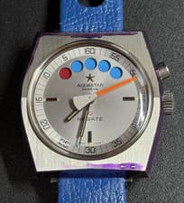 Aquastar Regate Automatic N.O.S. mov.to Lemania Cal. 1345 - vintage watch 1970s