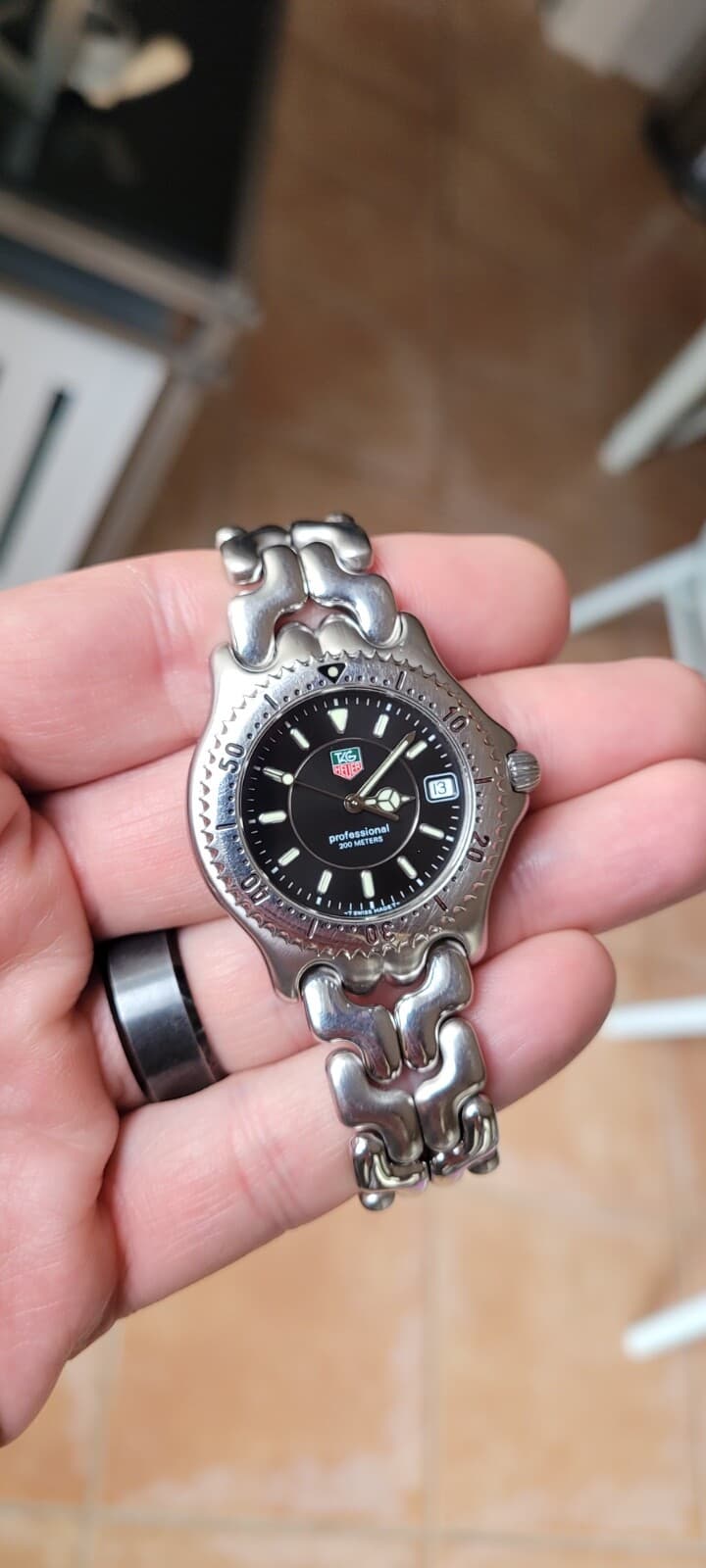 Tag Heuer WG1118.BA0423 Mens SEL Sport Series Quartz Watch Black Silver S99.306