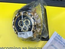 Invicta 15786 Reserve Bolt Swiss Quartz Chronograph 50mm Black Gold Mens Watch