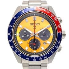 Seiko Prospex Speedtimer SBDL117 Solar Chronograph Orange Dial Watch