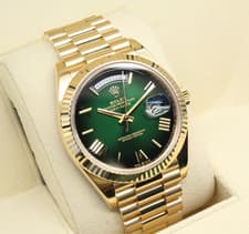 Rolex Day Date President 40mm 18K Yellow Gold Green Ombre Dial 228238 *2026 RSC*
