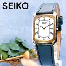 Seiko VINTAGE Tank Swiss Men's Watch Used Tested From Japan