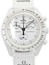 OMEGA Swatch Mission to the Moonphase Snoopy SO33W700 41mm White Box Card #T483