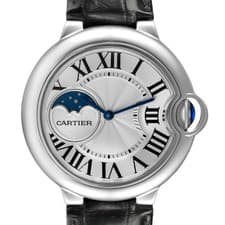 Cartier Ballon Bleu 37 Moonphase Steel Mens Watch WSBB0029 Card