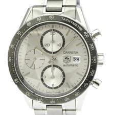 TAG HEUER Carrera Chronograph Steel Automatic Watch CV2011 Polished BF591857