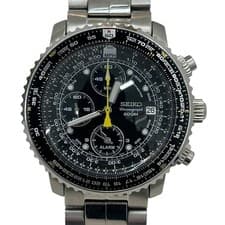 Seiko Pilot Alarm Chronograph SNA411P1 7T62-0EB0 Quartz Mens Watch