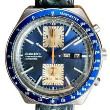 Vintage Seiko Kakume Big Blue 6138-0031 Automatic Chronograph 1978 Mens 42mm JDM