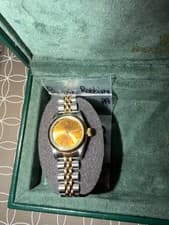 Rolex Oyster Perpetual Date Two Tone Champagne Dial Ref.#6917 26mm Ladies Watch