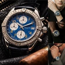 ✈️⌚ BREITLING Chronomat A13035.1 Blue Dial Chronograph Auto 40mm ⌚✈️