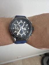 TAG Heuer Carrera Heuer 01 Chronograph 45mm Skeleton Blue CAR2A1T Full Set Box