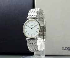 [N MINT /Box] Longines Grand Classic L4.709.4 White Roman Dial Quartz Mens Watch